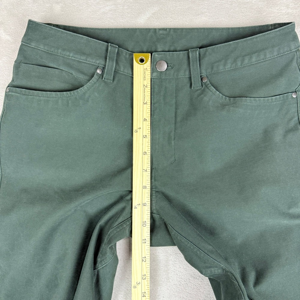 Lululemon ABC Slim Pant Men 31 Dark Green Utilitech 5-Pocket Commuter Preppy EUC - Picture 9 of 14